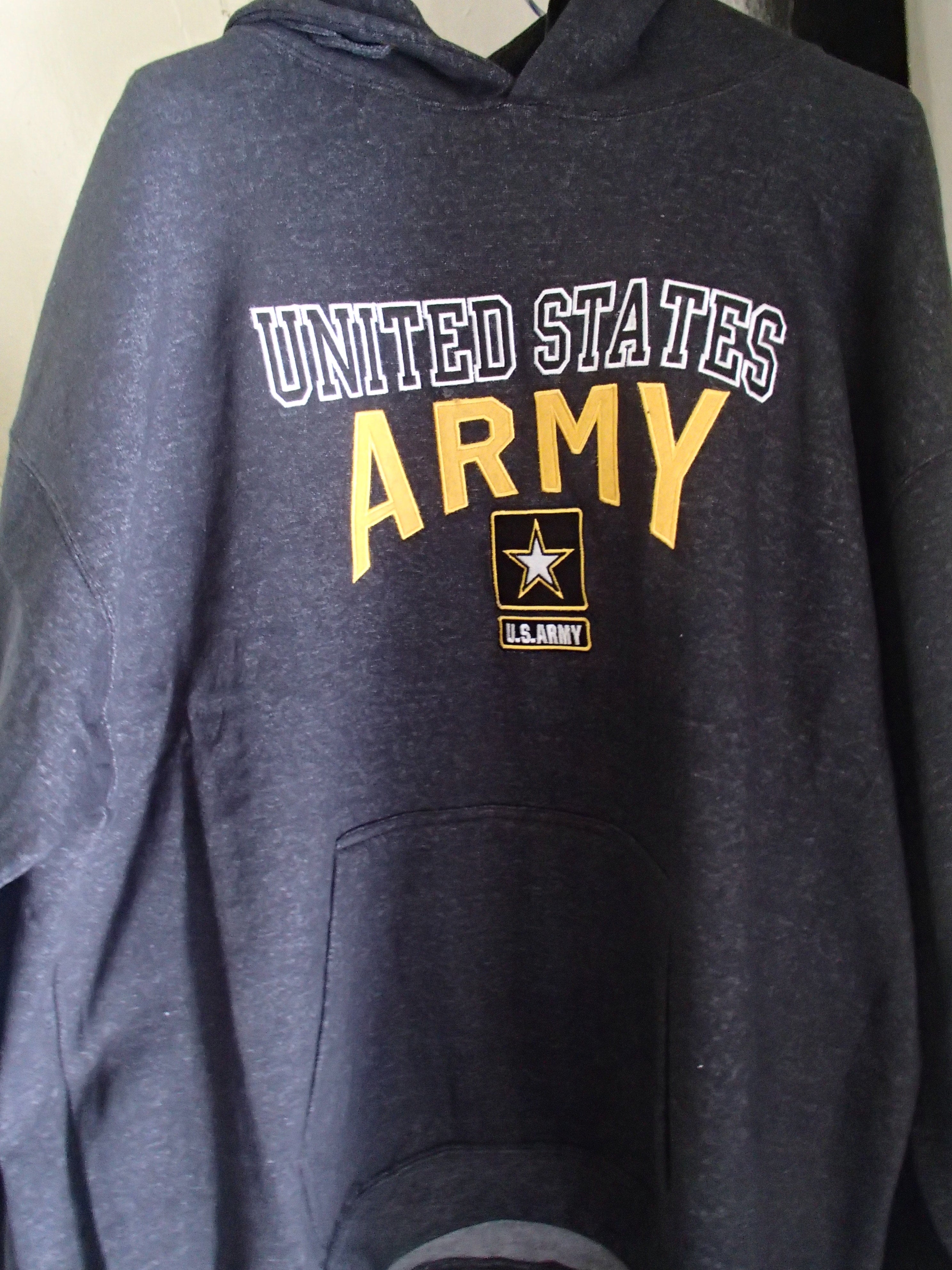 Armed Forces Gear US Army Star Tackle Twill Embroidered Fleece Quarter Zip - Black Military Apparel - View #9